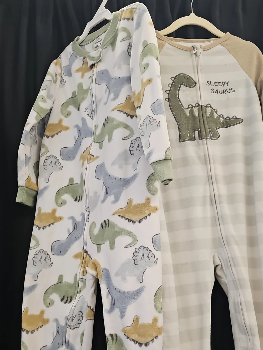 Carter's Kids Dinosaur Sleepwear Pajamas - Green, Blue, Tan